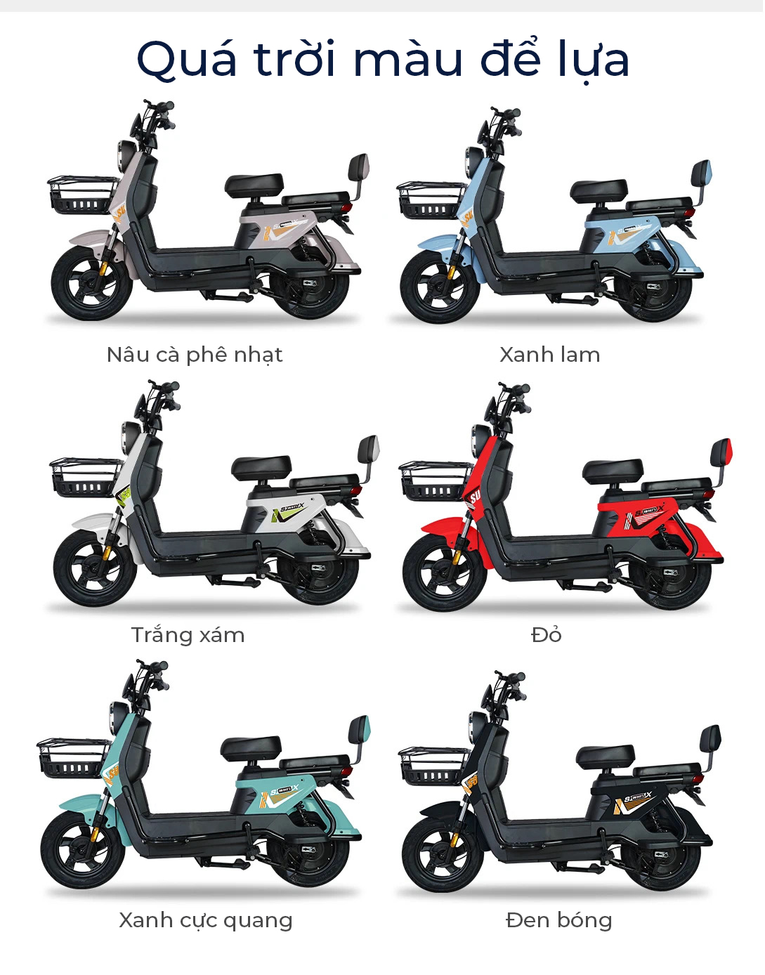 màu xe đạp điện Su Pro